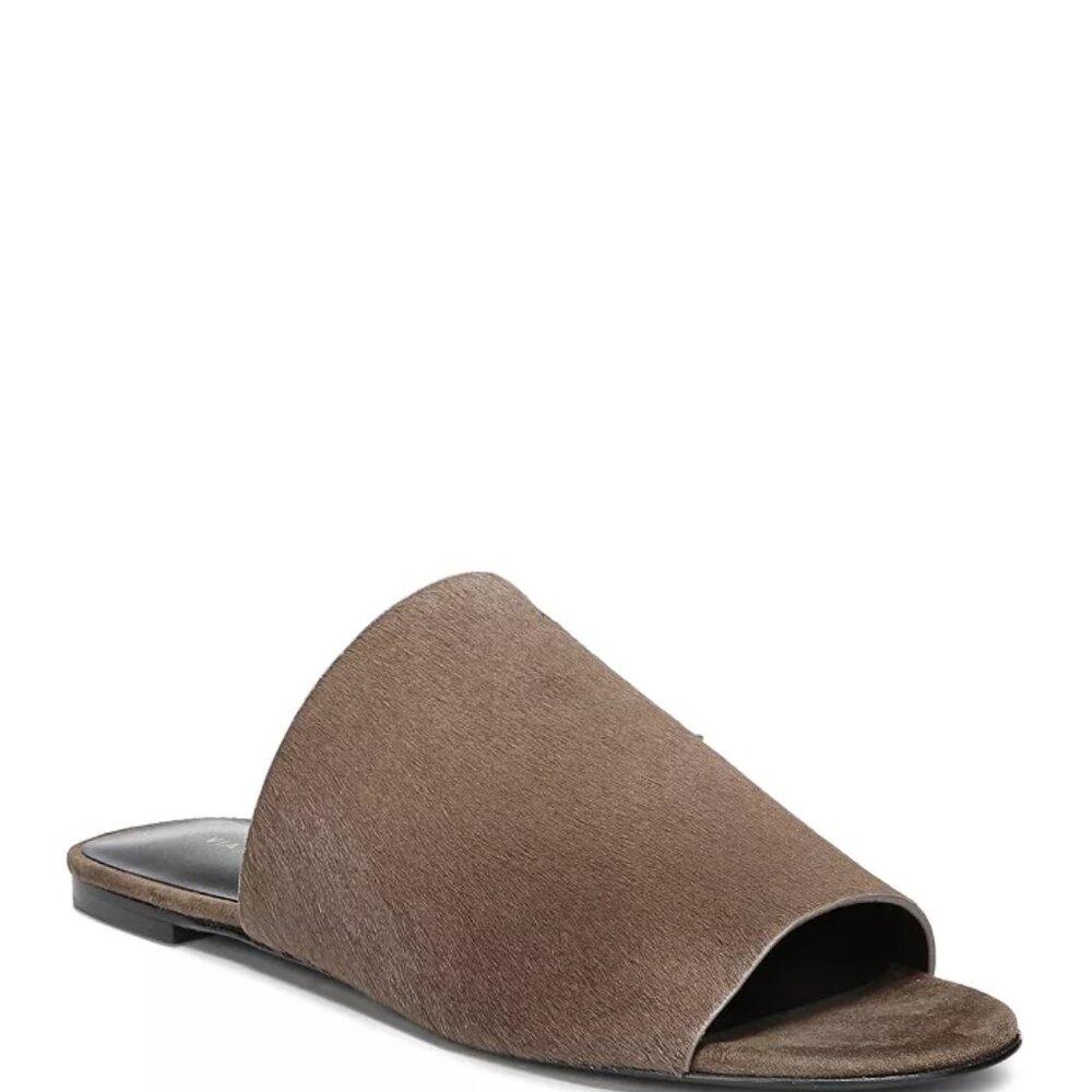 Via Spiga Heather Calf Hair Slide Sandals 7